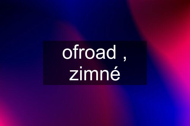 ofroad , zimné