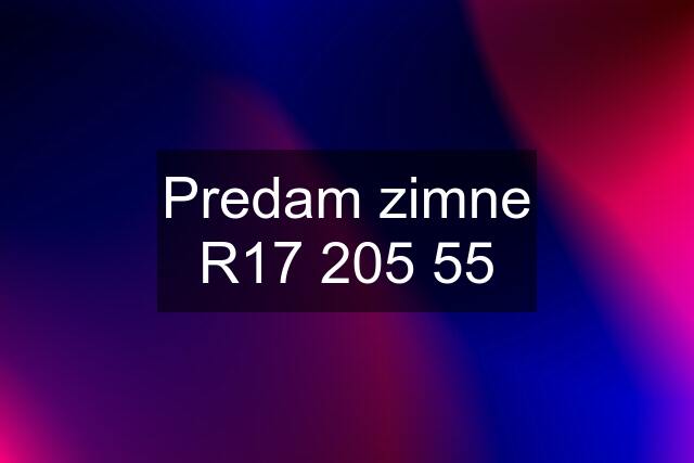 Predam zimne R17 205 55