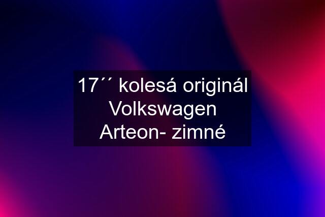 17´´ kolesá originál Volkswagen Arteon- zimné