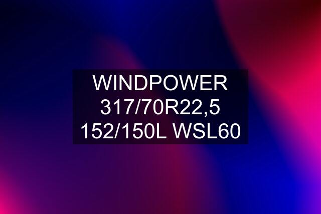 WINDPOWER 317/70R22,5 152/150L WSL60