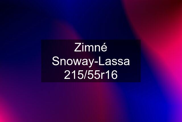 Zimné Snoway-Lassa 215/55r16