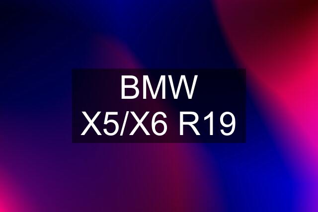 BMW X5/X6 R19