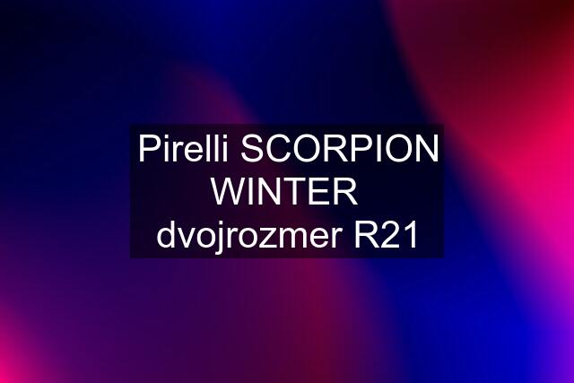 Pirelli SCORPION WINTER  dvojrozmer R21