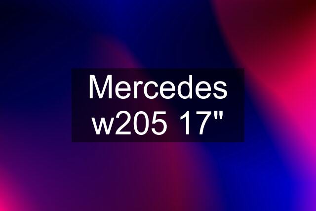 Mercedes w205 17"