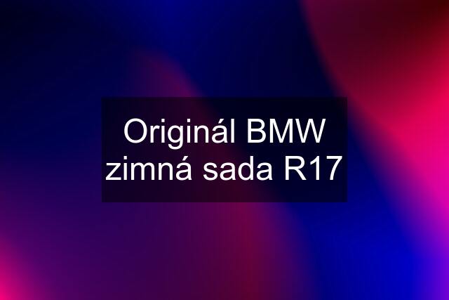 Originál BMW zimná sada R17