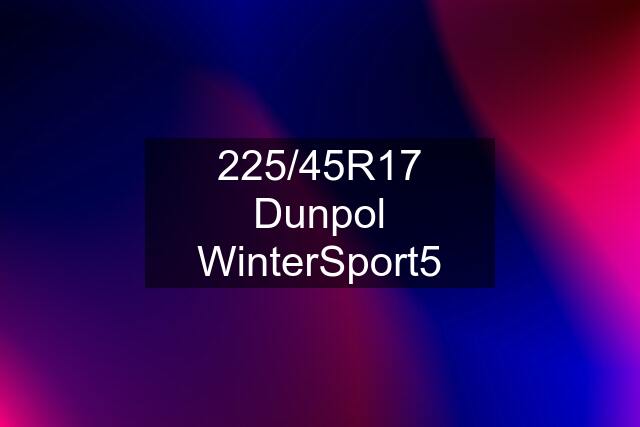 225/45R17 Dunpol WinterSport5