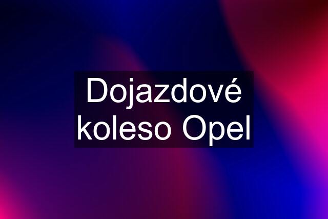 Dojazdové koleso Opel