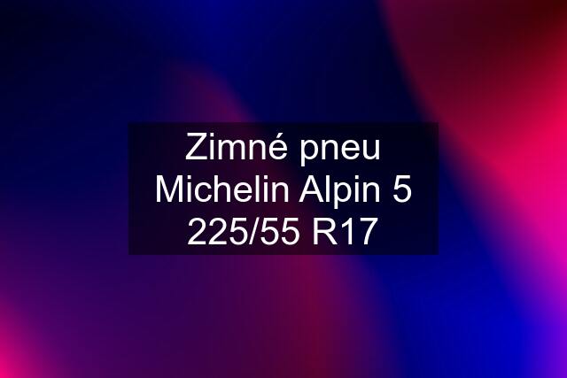 Zimné pneu Michelin Alpin 5 225/55 R17