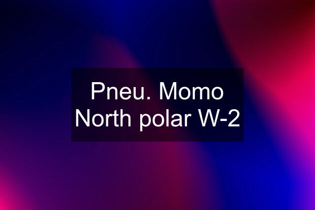 Pneu. Momo North polar W-2