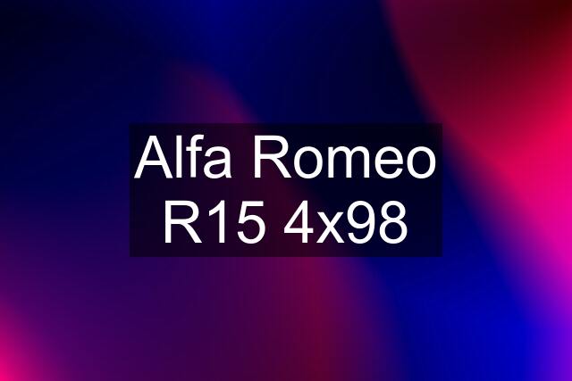 Alfa Romeo R15 4x98