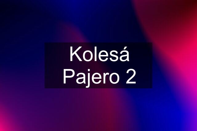 Kolesá Pajero 2