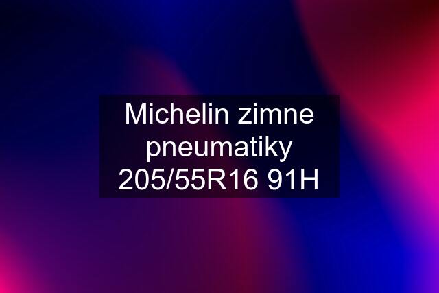 Michelin zimne pneumatiky 205/55R16 91H