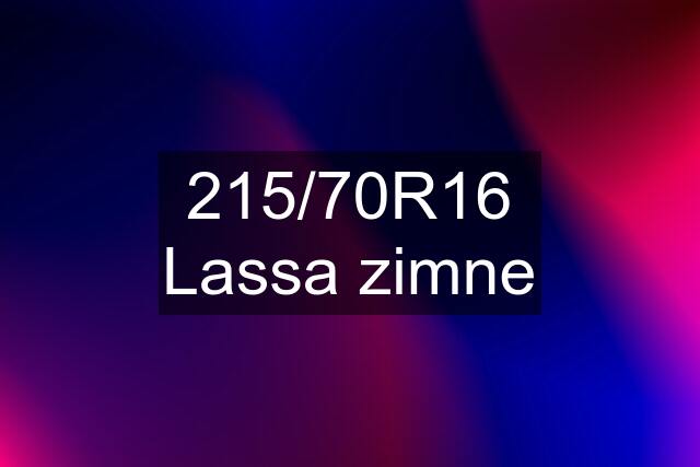 215/70R16 Lassa zimne