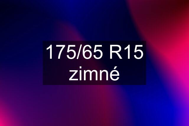 175/65 R15 zimné