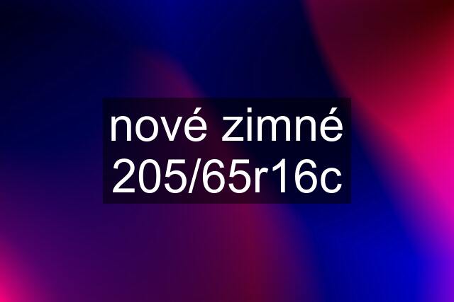 nové zimné 205/65r16c