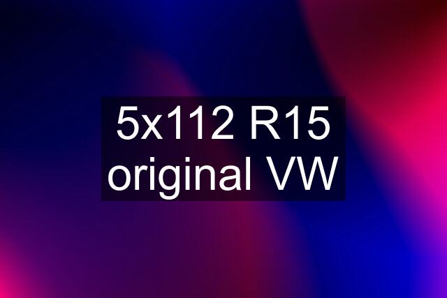 5x112 R15 original VW