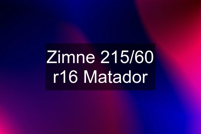 Zimne 215/60 r16 Matador