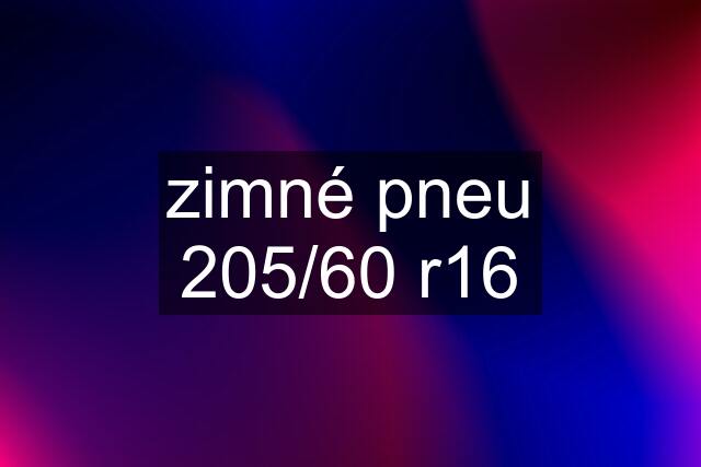 zimné pneu 205/60 r16
