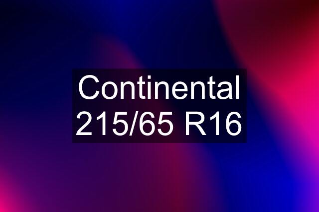 Continental 215/65 R16