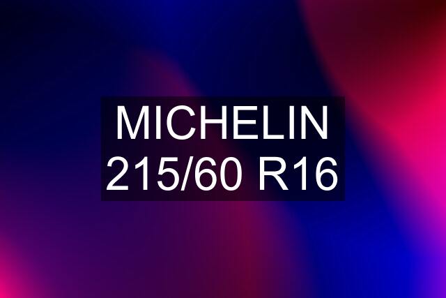 MICHELIN 215/60 R16