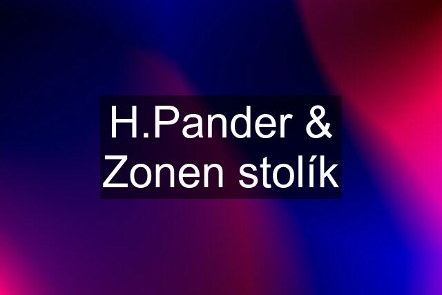 H.Pander & Zonen stolík