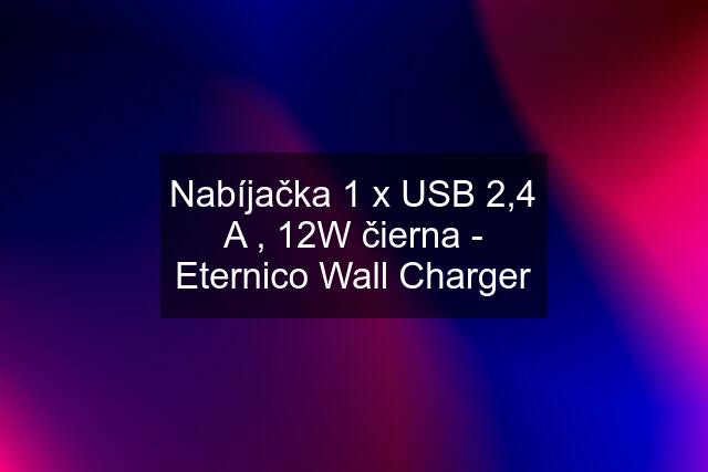 Nabíjačka 1 x USB 2,4 A , 12W čierna - Eternico Wall Charger