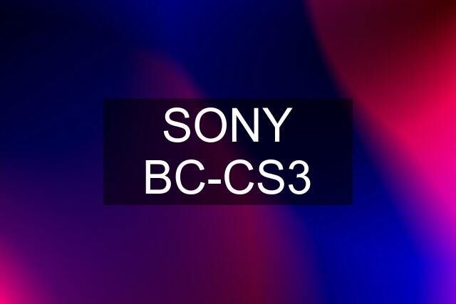 SONY BC-CS3