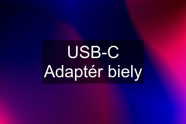 USB-C Adaptér biely