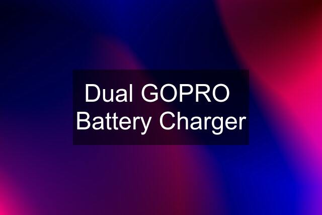 Dual GOPRO  Battery Charger