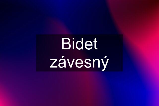 Bidet závesný