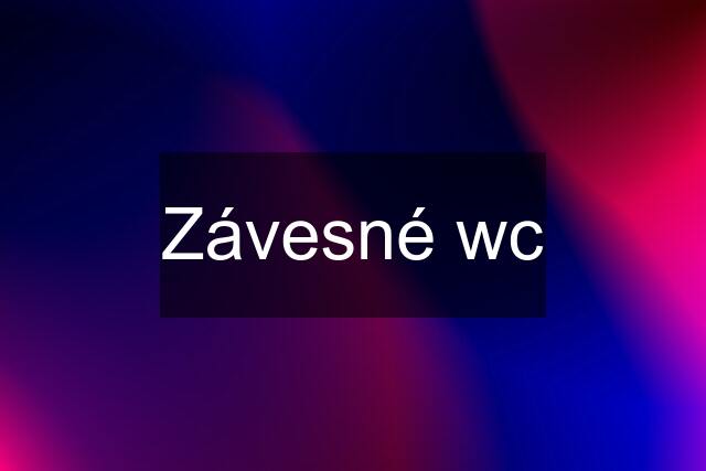 Závesné wc