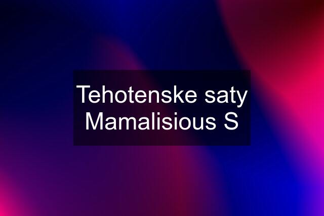 Tehotenske saty Mamalisious S