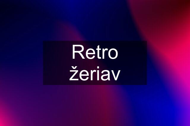 Retro žeriav