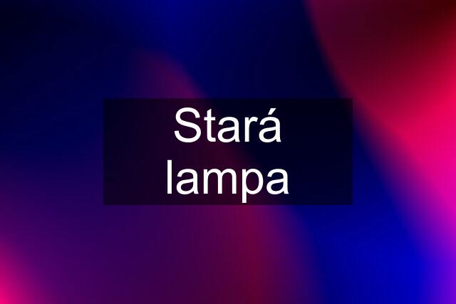 Stará lampa