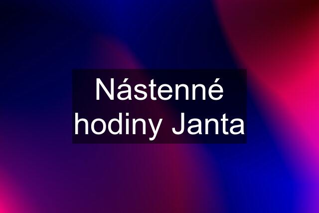 Nástenné hodiny Janta