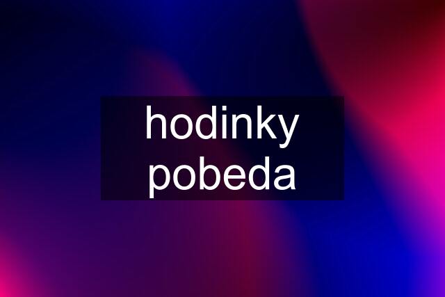 hodinky pobeda