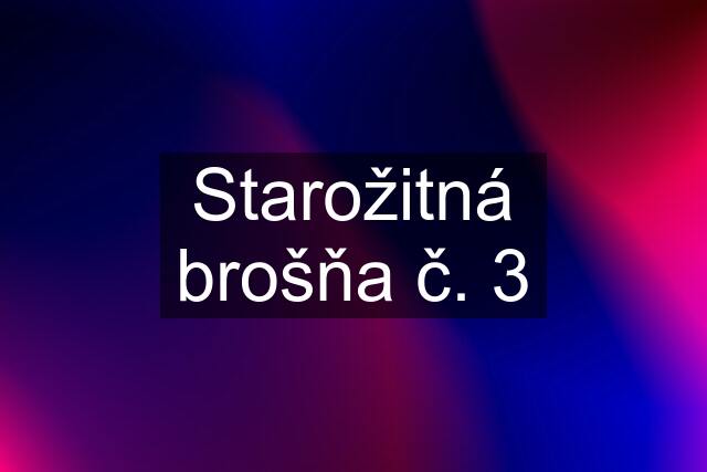 Starožitná brošňa č. 3