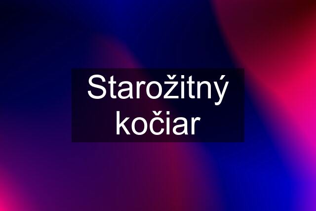 Starožitný kočiar