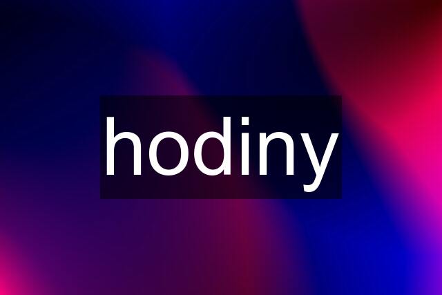 hodiny