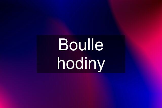 Boulle hodiny