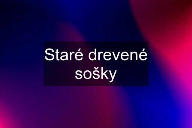 Staré drevené sošky