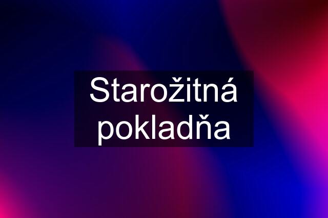 Starožitná pokladňa