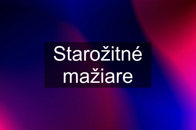 Starožitné mažiare