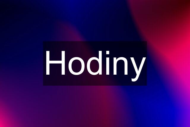 Hodiny