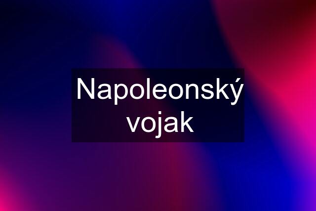 Napoleonský vojak