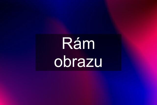 Rám obrazu