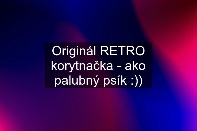 Originál RETRO korytnačka - ako palubný psík :))