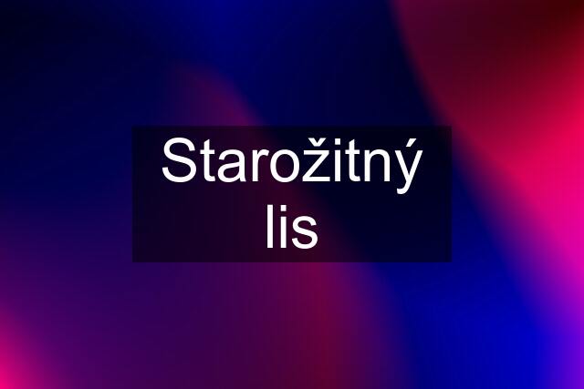 Starožitný lis