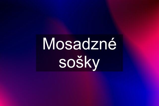 Mosadzné sošky