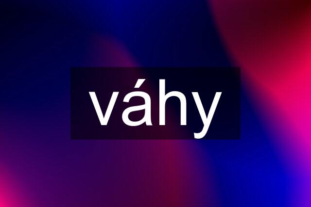 váhy